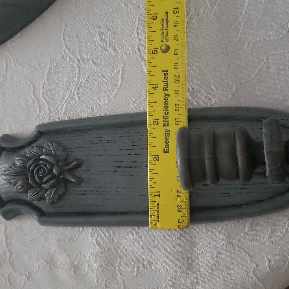 Very Vintage 4pc Resin Wall Hanging Set With Rose Design - Picture 5 of 11
